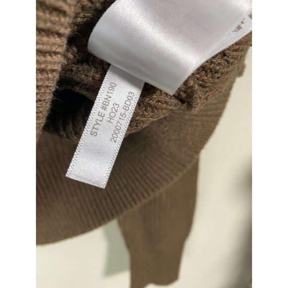 J.Crew Women's Brown Cotton fisherman Sweater Size Large Ribbed Knit Minimalist - Picture 6 of 14